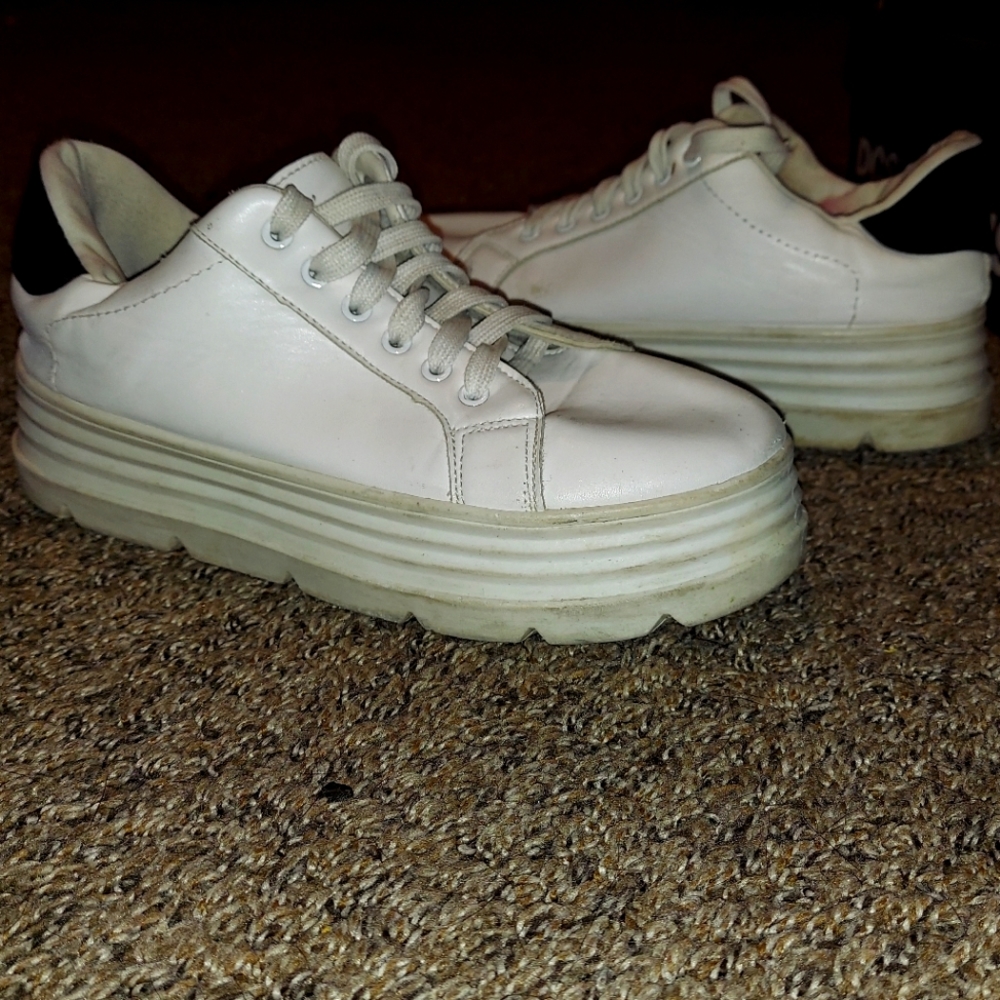 White Platform Sneakers